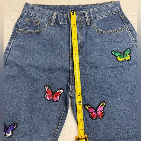 Empty Soda Butterfly 🦋 Blue Jeans, NWOT- size M - Picture 9 of 12
